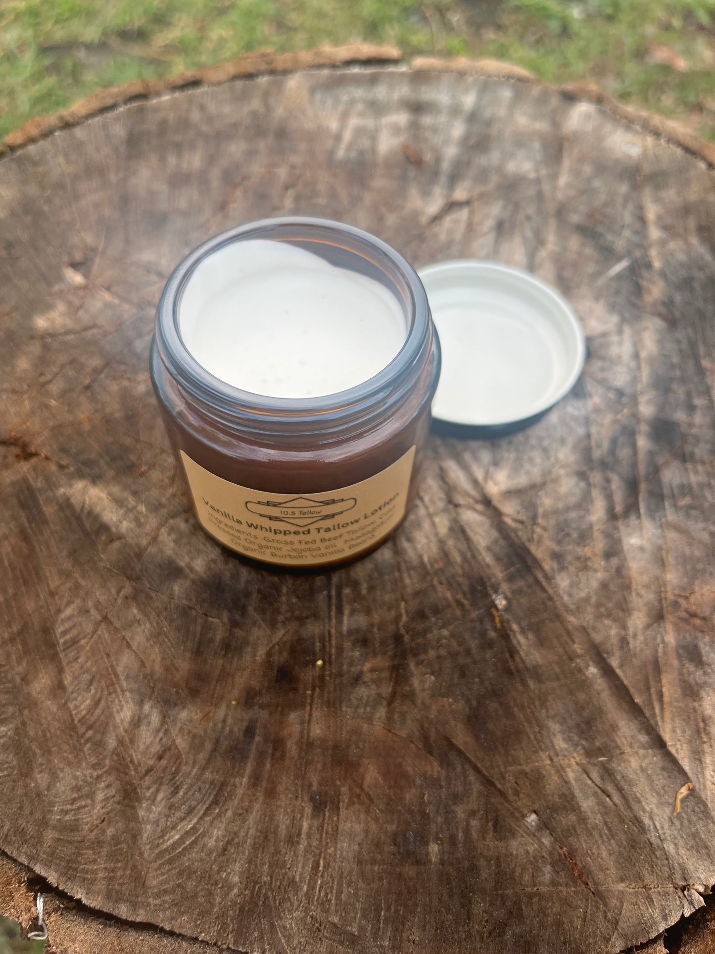 Vanilla Scented Whipped Tallow Lotion 4 oz jar
